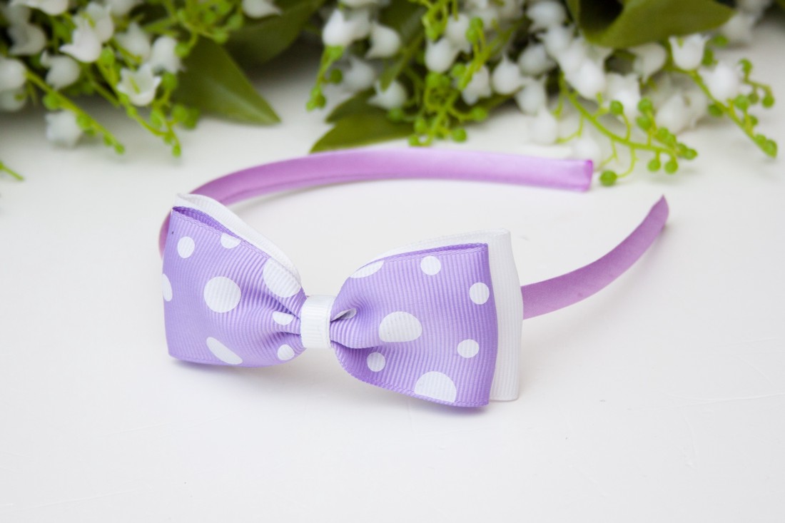 Masnis bentiță de păr cravată de păr - Purple polka dots - - Artynos.ro Masnis bentiță de păr cravată de păr - Purple polka dots - - Artynos.ro