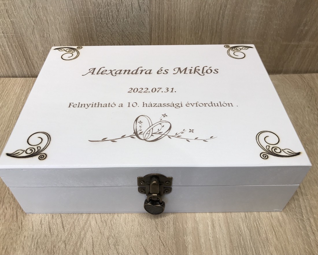 Cutie capsulă de timp pentru nuntă - accesorii nuntă - amintiri și cadouri de nuntă - cadou nuntă - cutie de nuntă - Artynos.ro