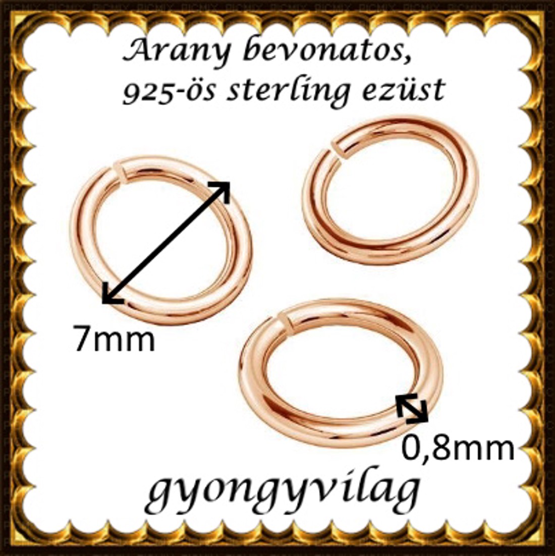 Inel deschis pentru bijuterii din argint 925 ESZK 7x0,8rg 1 buc / pachet -  - Artynos.ro