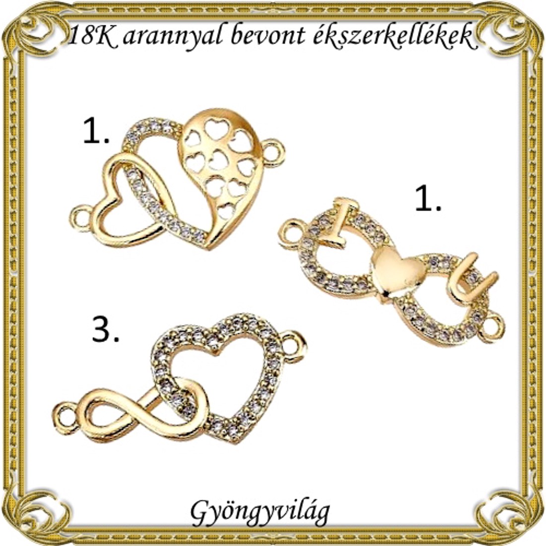 Accesorii pentru bijuterii placate cu aur de 18K: pandantiv, cabochon, pandantiv ABMCF 01 1buc/cs mai mult -  - Artynos.ro