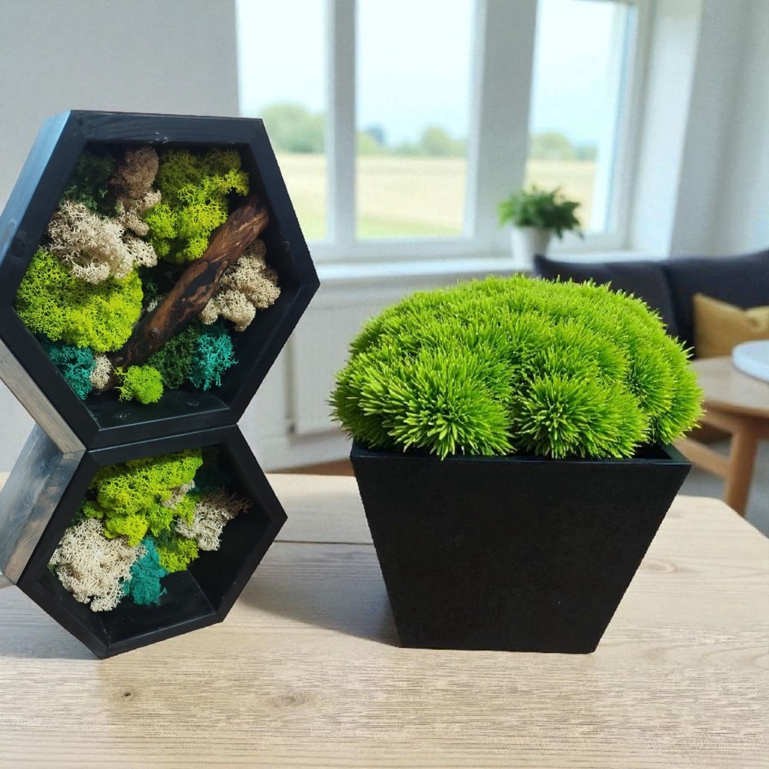 Raft hexagonal cu mozaic - casă & stil de viață - mobilier artizanal - rafturi  - Artynos.ro