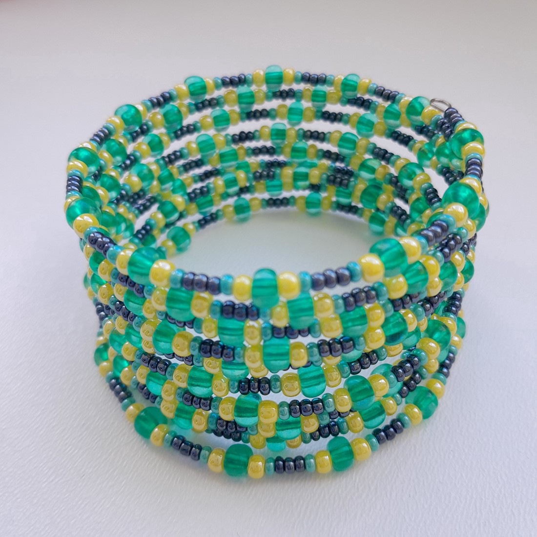 Brățară de memorie - verde-lemon-gri închis - - Artynos.ro Brățară de memorie - verde-lemon-gri închis - - Artynos.ro