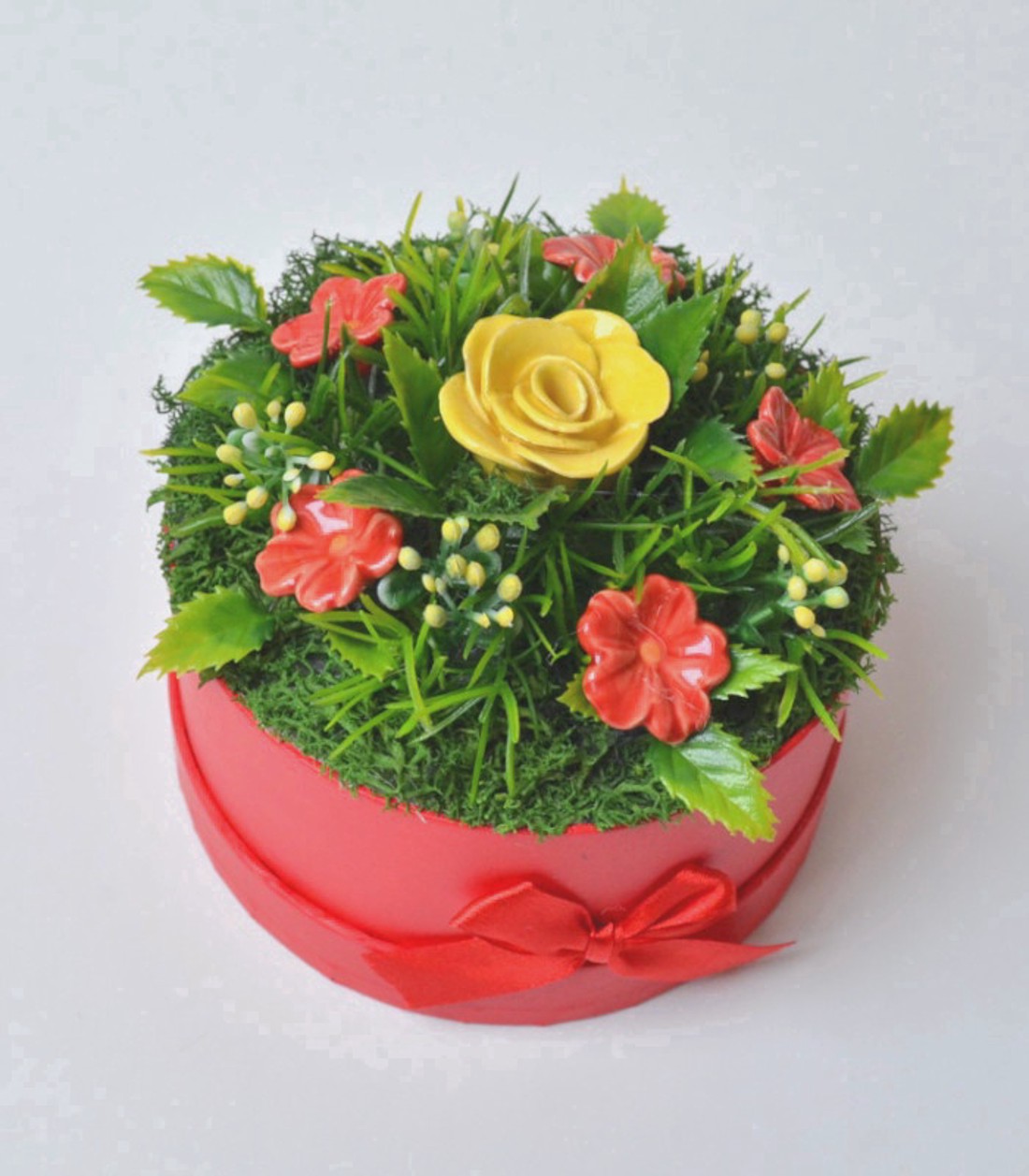 Cutii cu trandafiri, buchet de flori din ceramică, trandafir - casă & stil de viață - decorațiuni de casă - accesorii florale - buchete de flori - Artynos.ro