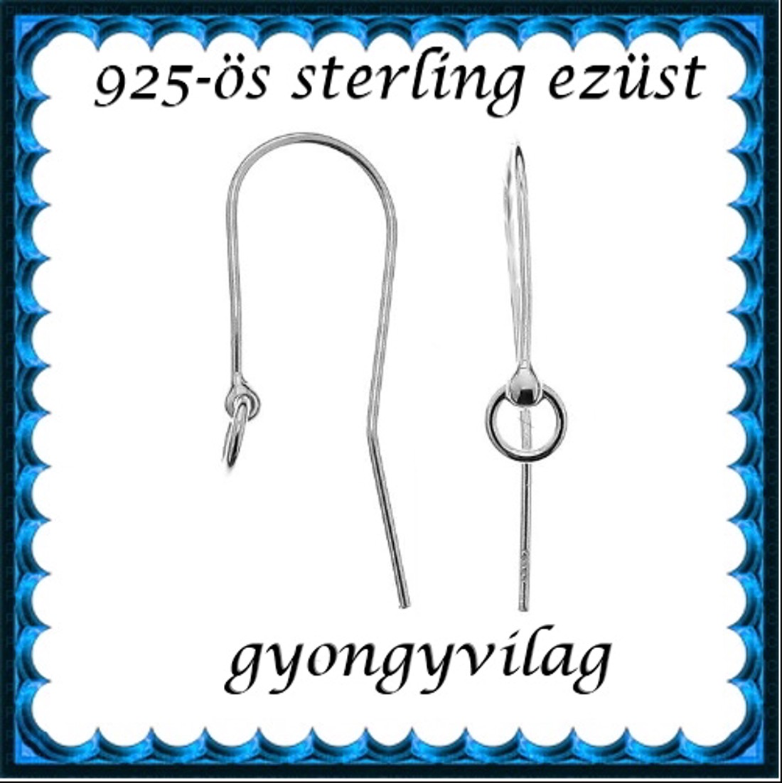 Accesorii pentru bijuterii din argint 925: bază pentru cercei cu cârlig EFK A 76 - accessorii și unelte - accesorii pentru bijuterii - Artynos.ro