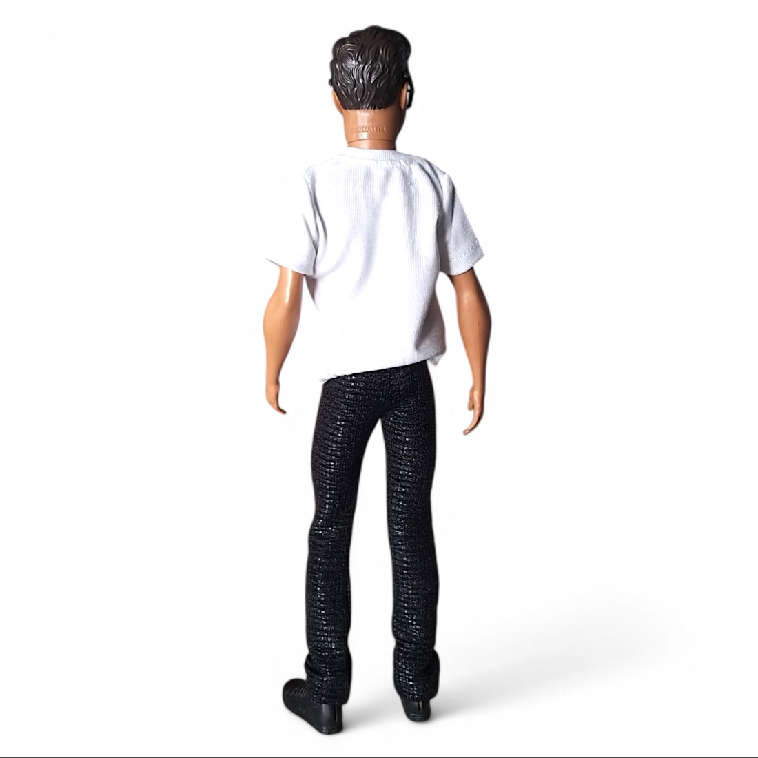 Tricou pentru băieți, cu mâneci scurte, model Ken, alb simplu � îmbrăcăminte pentru păpuși de tip Barbie (f007fh) - jucării și echipamente pentru copii - jucării și accesorii pentru copii - haine de barbie - Artynos.ro