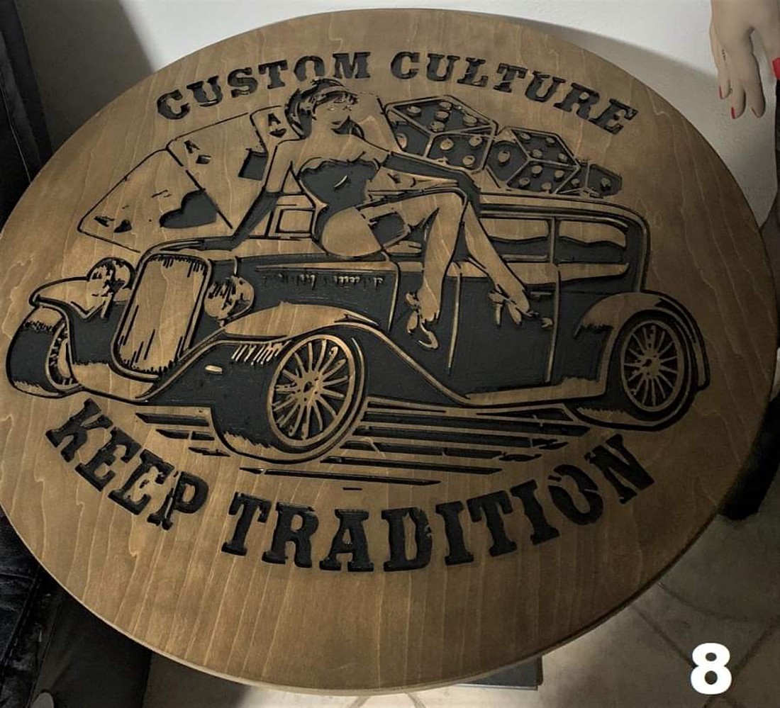 Custom Culture masă sau decor de perete 74 cm - casă & stil de viață - mobilier artizanal - mese - Artynos.ro