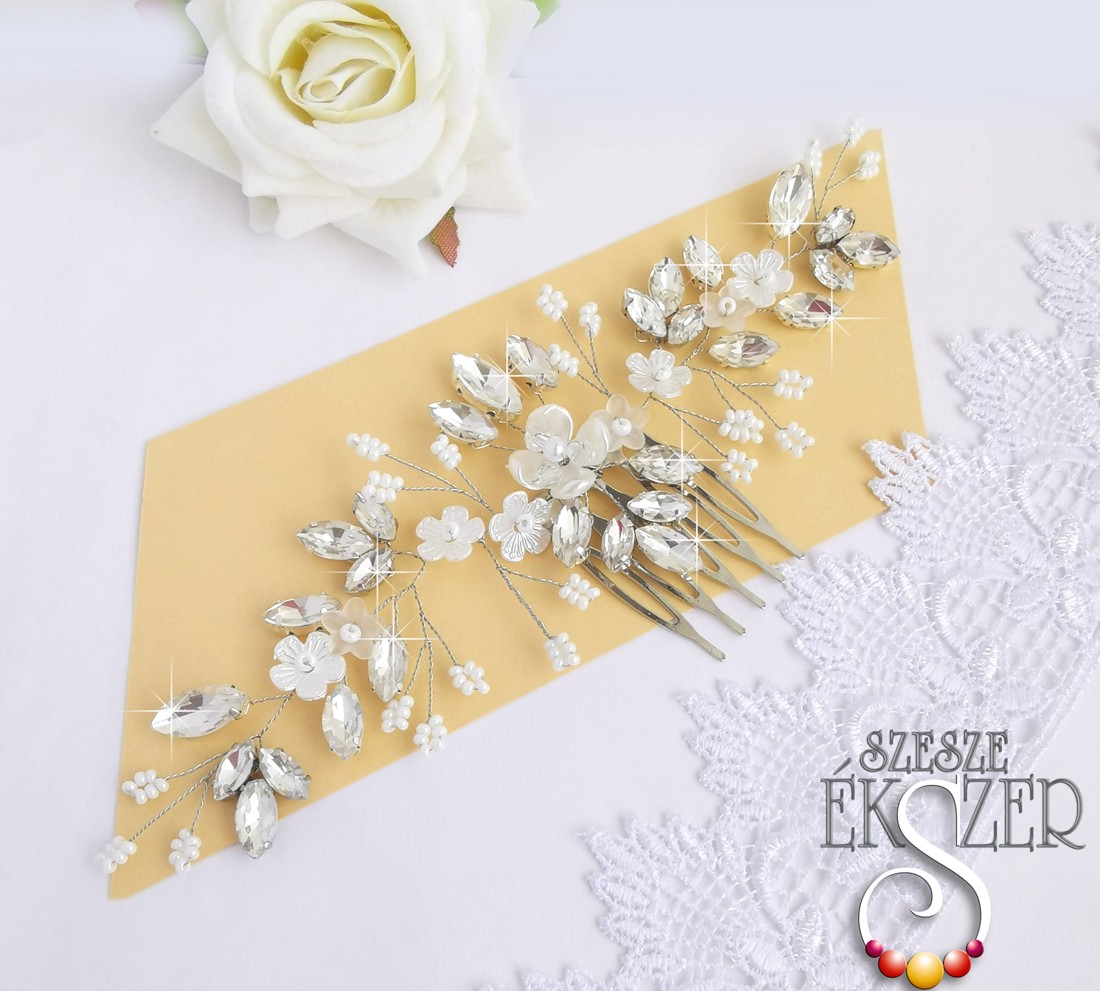 Buchet de cristal - accesorii nuntă - ornamente de păr de nuntă - accesorii păr nuntă - Artynos.ro