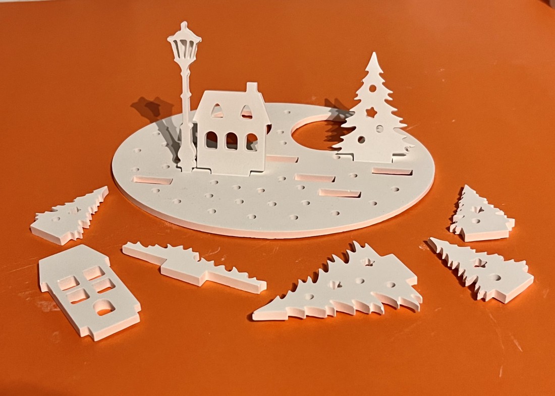 Decor de masă de Crăciun DIY cu lumini - colourable - crăciun - decorațiuni de crăciun de casă - decor pentru masă de crăciun - Artynos.ro