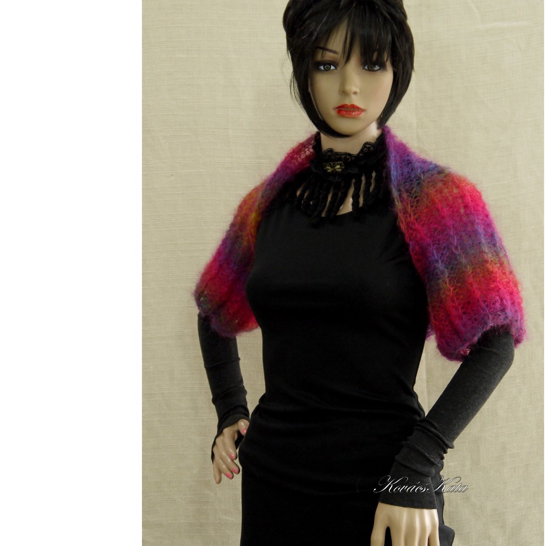 INEZ - bolero moher exclusiv tricotat manual - îmbrăcăminte și modă - haine damă - hanorace, cardigane - Artynos.ro