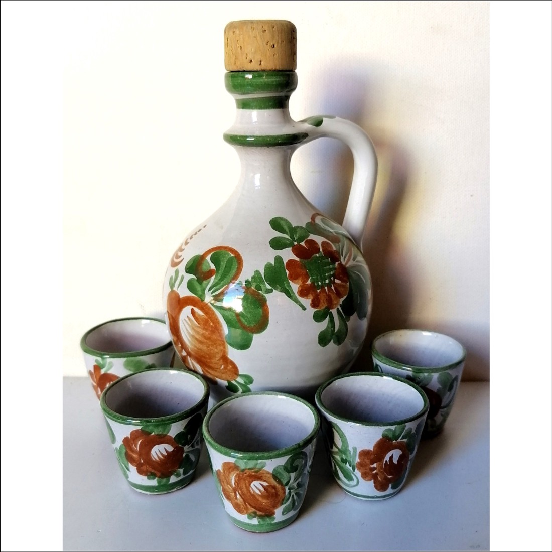 Set drăguț de coniac din ceramică - casă & stil de viață - echipamente de bucătărie - accesorii de servire - pahare de vin - Artynos.ro