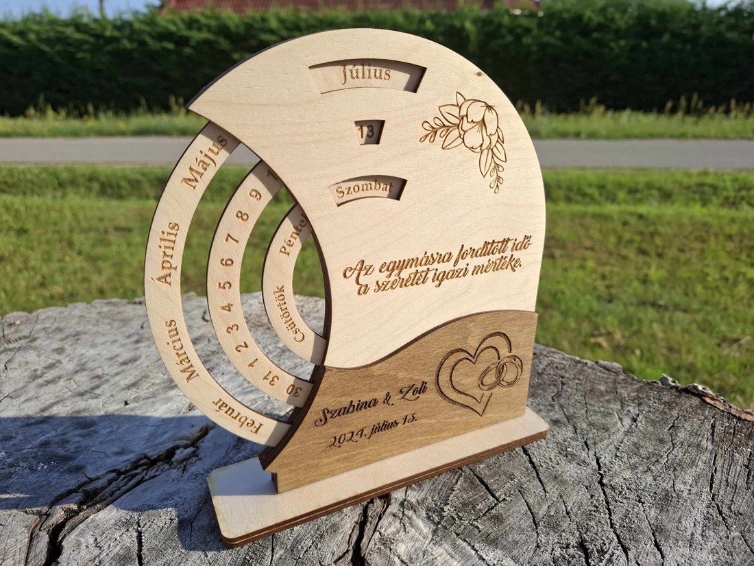 Calendar perpetuu unic pentru salutul părinților la nuntă  - casă & stil de viață - produse de papetărie - calendar și planificator - Artynos.ro