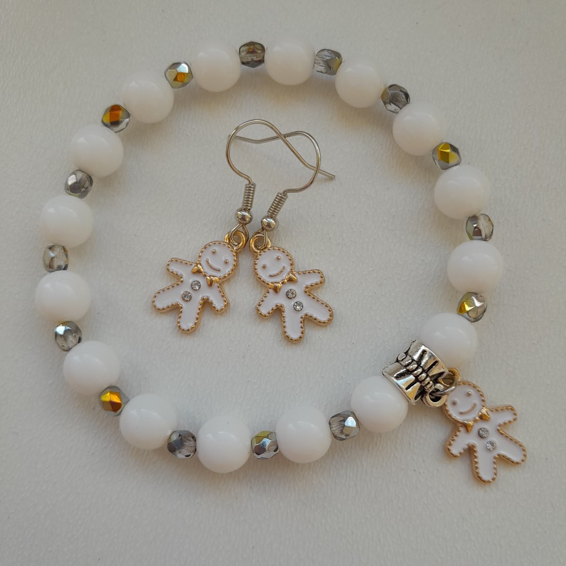 Set de bijuterii Gingerbread - brățară, cercei -  - Artynos.ro