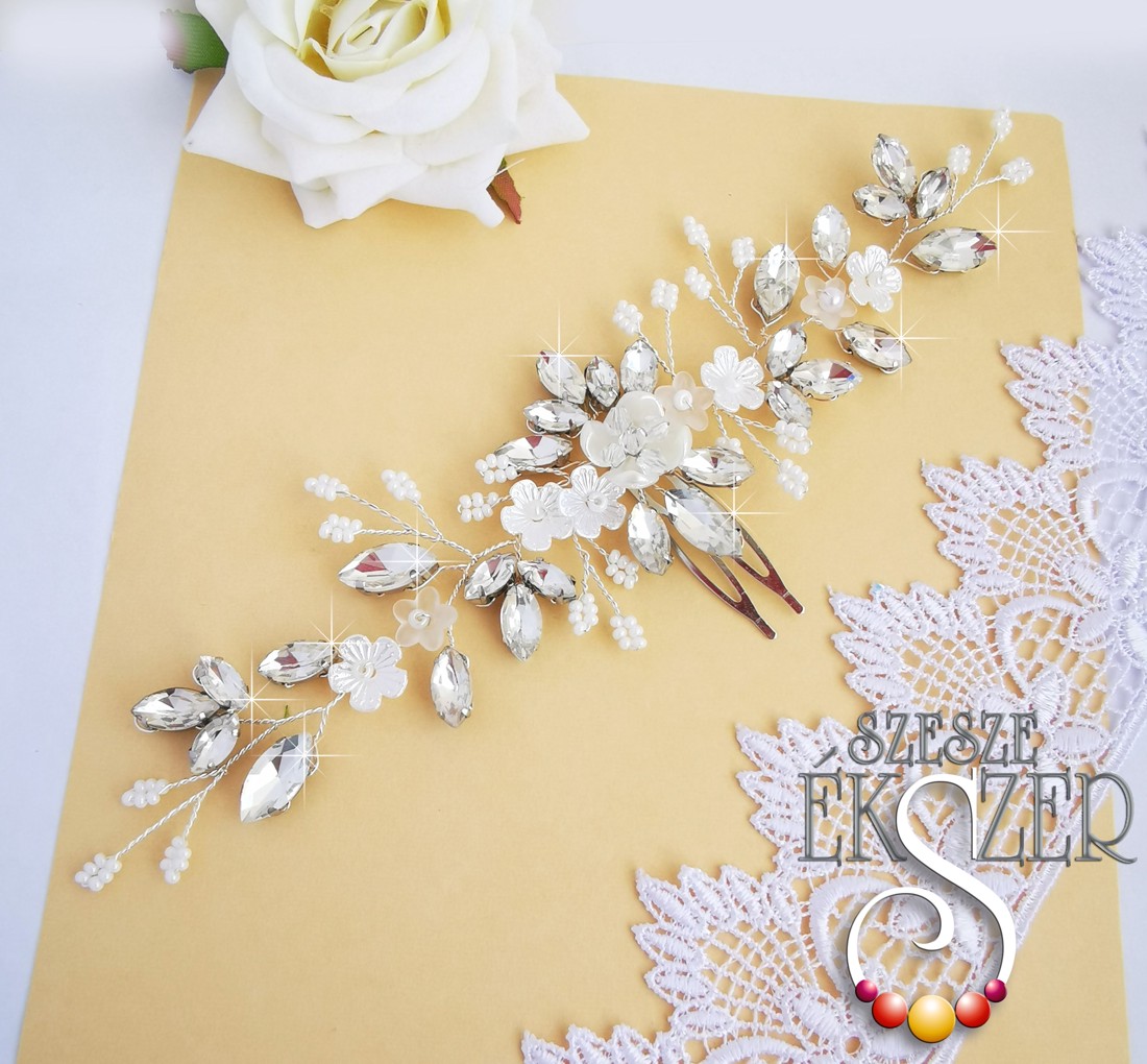 Buchet de cristal - accesorii nuntă - ornamente de păr de nuntă - accesorii păr nuntă - Artynos.ro