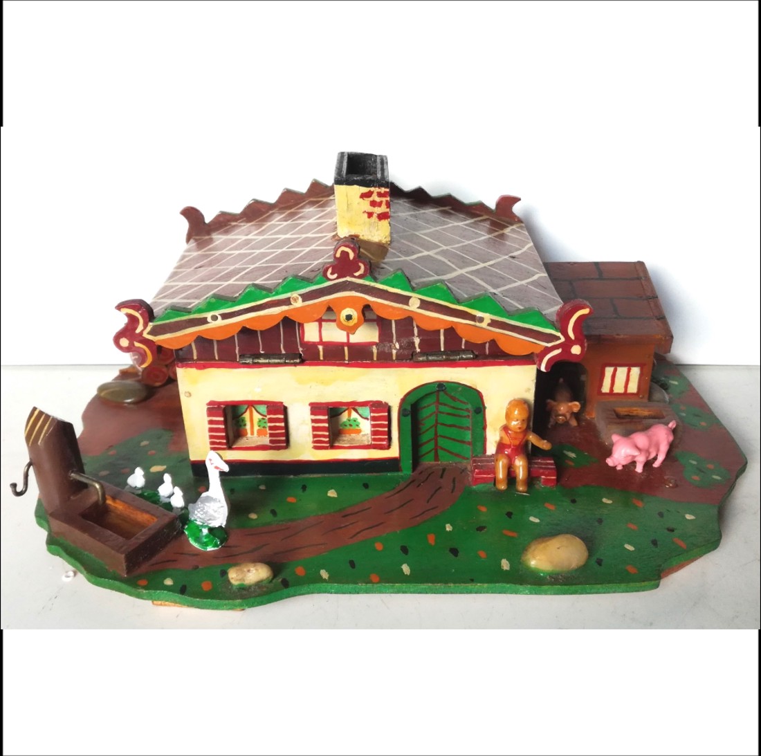 Cutie pentru bani în stil vintage, cu motiv alpin - casă & stil de viață - decorațiuni de casă - decorațiuni de masă și rafturi - pușculițe - Artynos.ro