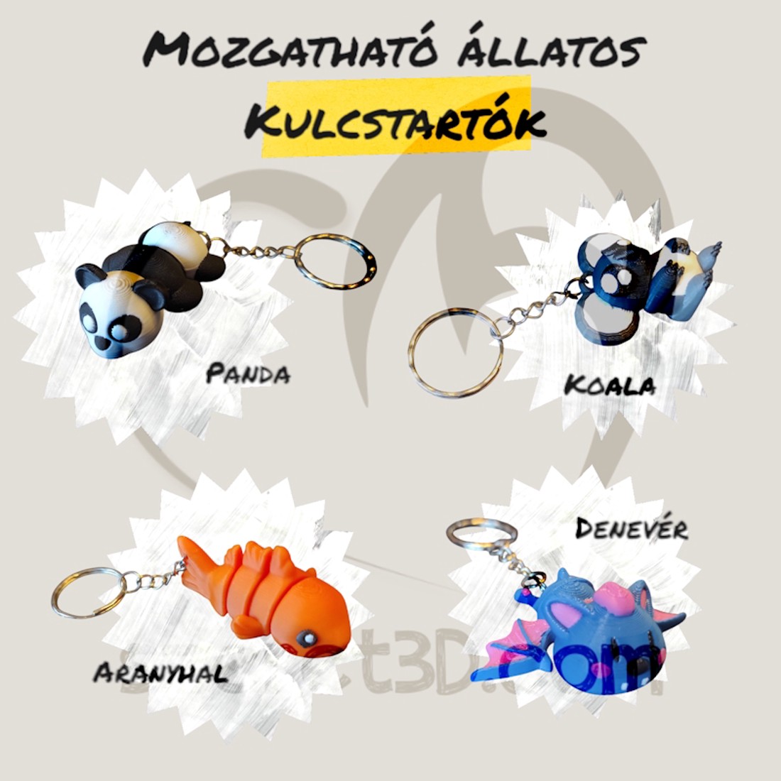 Breloc pentru animale mobile - Versiuni multiple -  - Artynos.ro