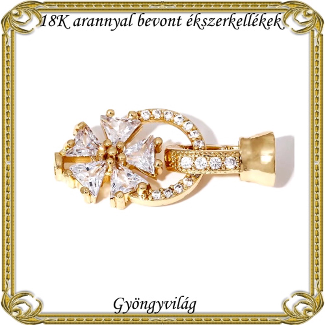 Închizătoare pentru bijuterii placată cu aur de 18K: închizătoare pentru lanț ABLK 02 -  - Artynos.ro