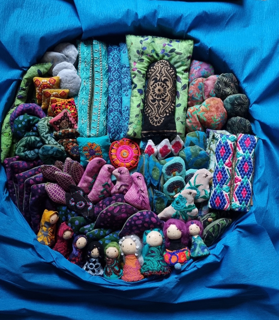 Blue Planet - Set de pungi de grâu parfumate uriașe - jucării și echipamente pentru copii - jocuri de gândire - curcubeu montessori, jocuri waldorf - Artynos.ro