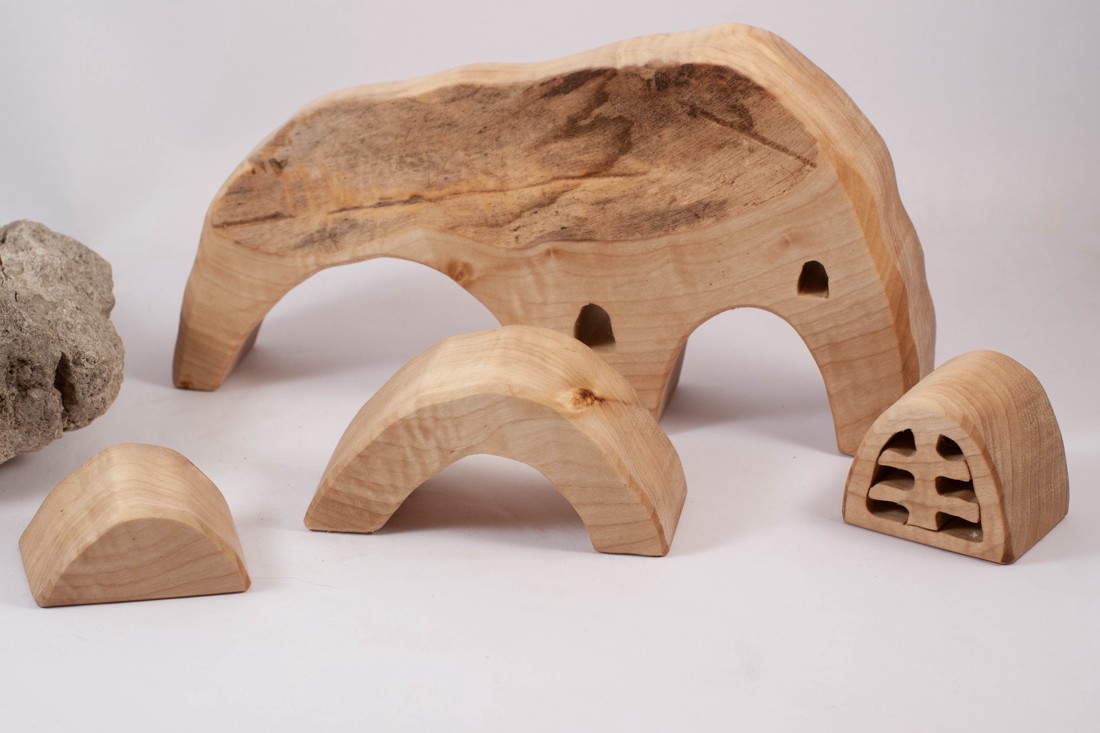 Peșteră din lemn, constructor din lemn, puzzle - - Artynos.ro Peșteră din lemn, constructor din lemn, puzzle - - Artynos.ro