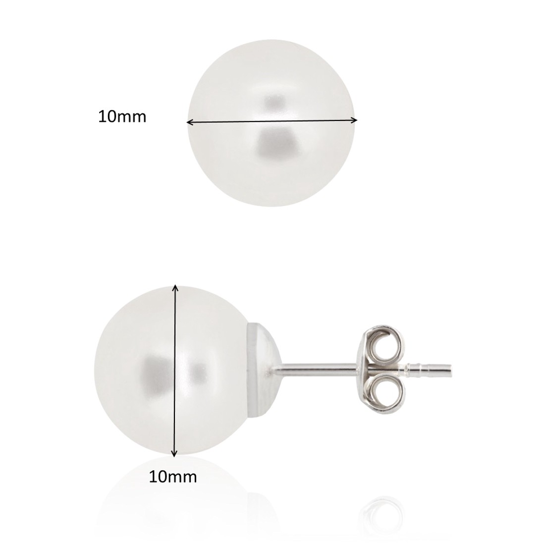 Cercei din argint 925 Swarovski bilă semiperforată 10mm în mai multe culori SFE-SW03 -  - Artynos.ro