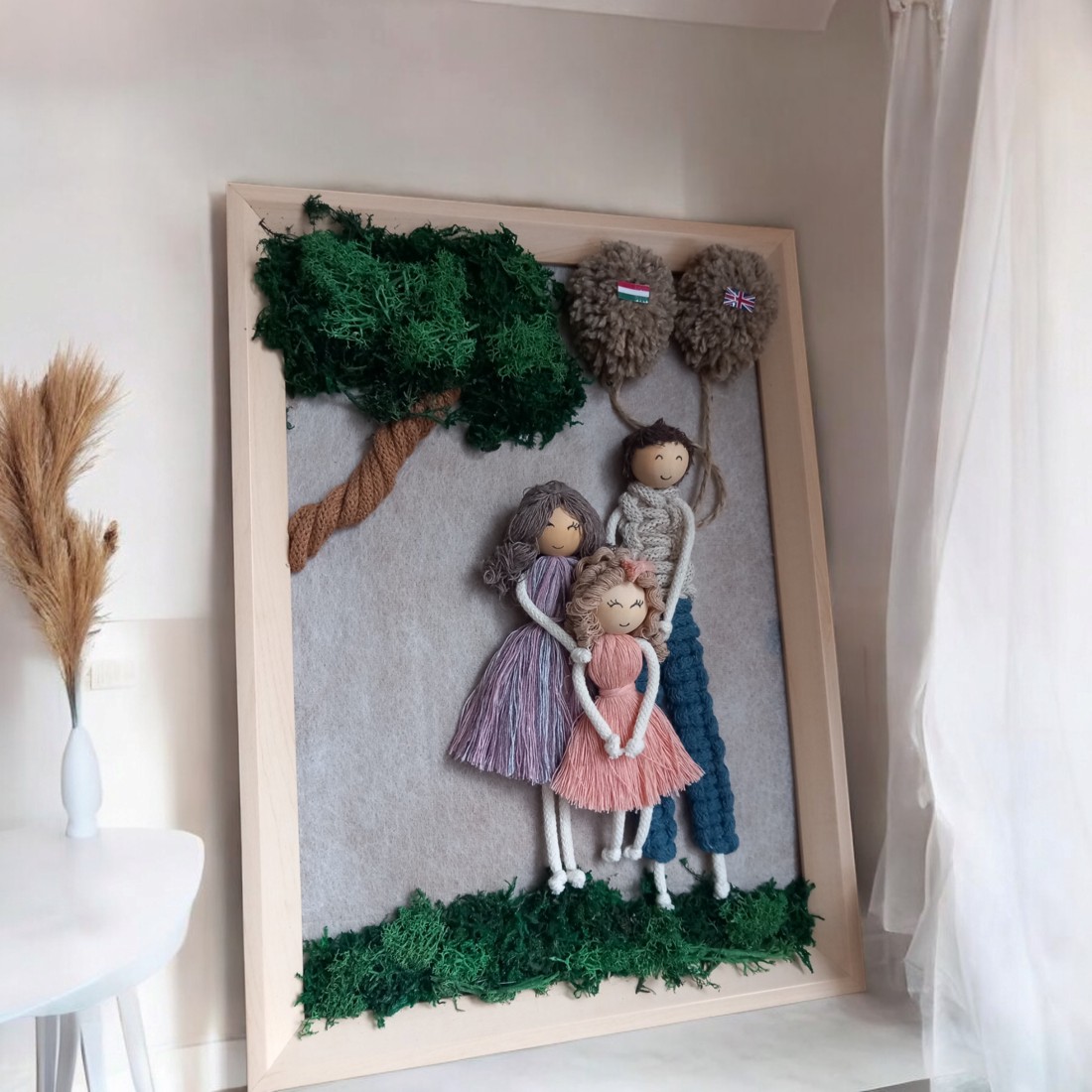 Imagine 3D personalizată a unei familii sub un copac cu baloane. - - Artynos.ro Imagine 3D personalizată a unei familii sub un copac cu baloane. - - Artynos.ro