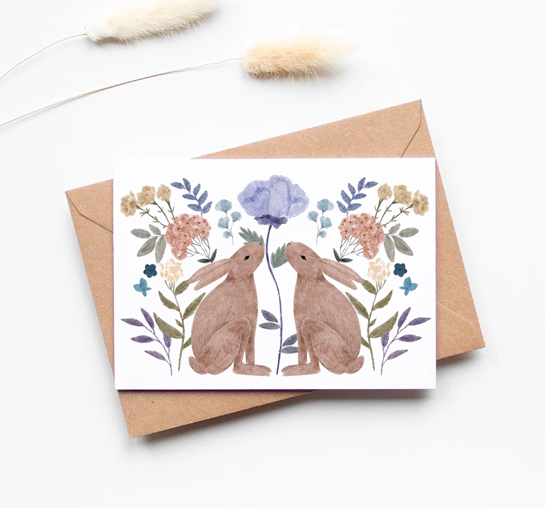 Carte poștală de Paște, felicitare iepuraș, card cadou - - Artynos.ro Carte poștală de Paște, felicitare iepuraș, card cadou - - Artynos.ro