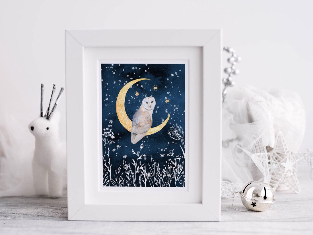 Carte poștală de Crăciun, felicitare, animal de pădure cadou companion -  - Artynos.ro