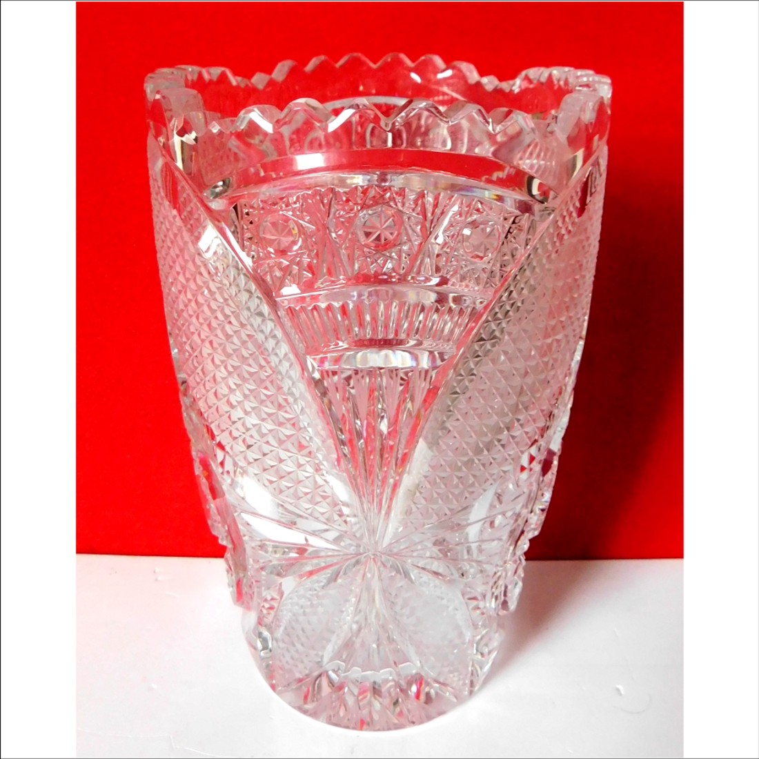 Vază mare din cristal boemian ceh lustruit - casă & stil de viață - decorațiuni de casă - accesorii florale - vaze - Artynos.ro