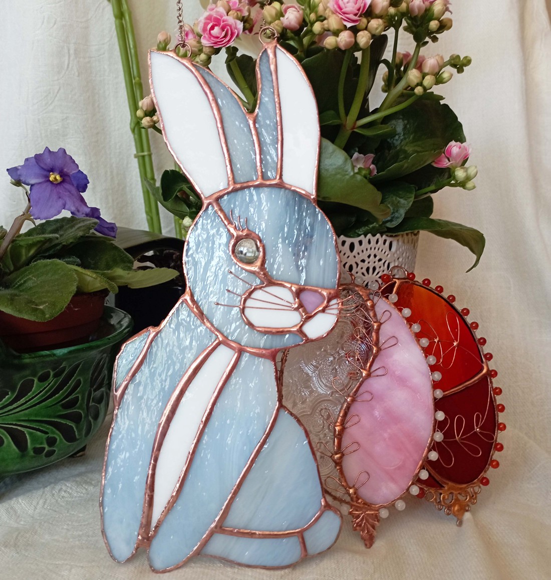 Paște Bunny urechi soare catcher pentru fereastră - - Artynos.ro Paște Bunny urechi soare catcher pentru fereastră - - Artynos.ro