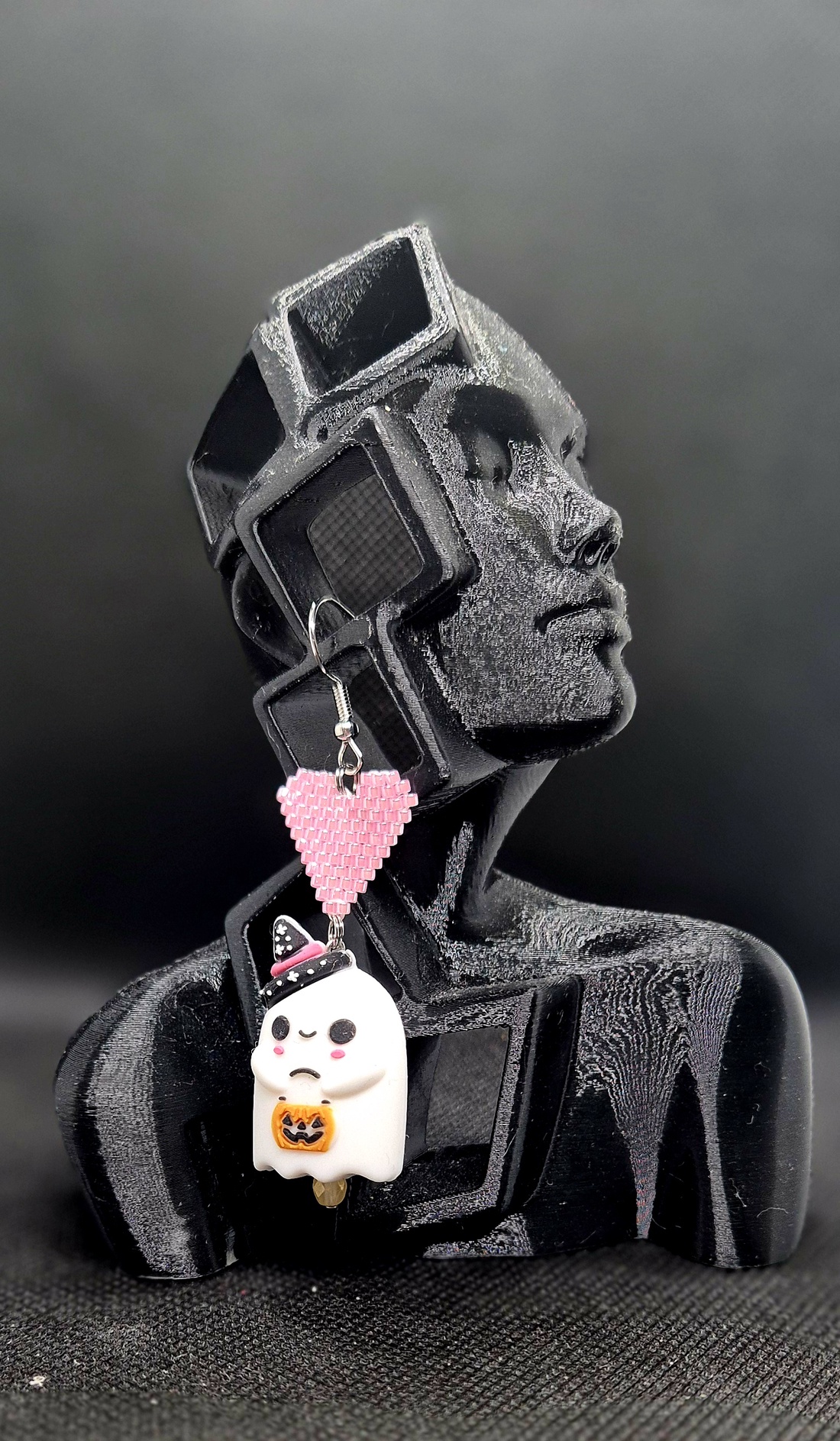 Cercei fantome - bijuterii - cercei - cercei din mărgele - Artynos.ro