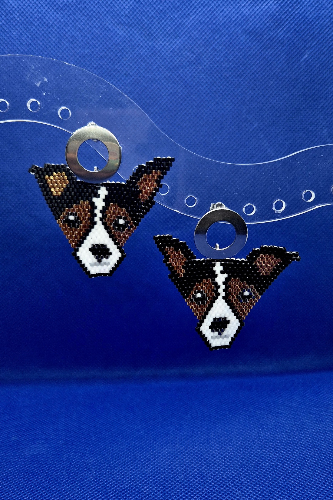 Cercei Jack Russell - bijuterii - cercei - cercei din mărgele - Artynos.ro