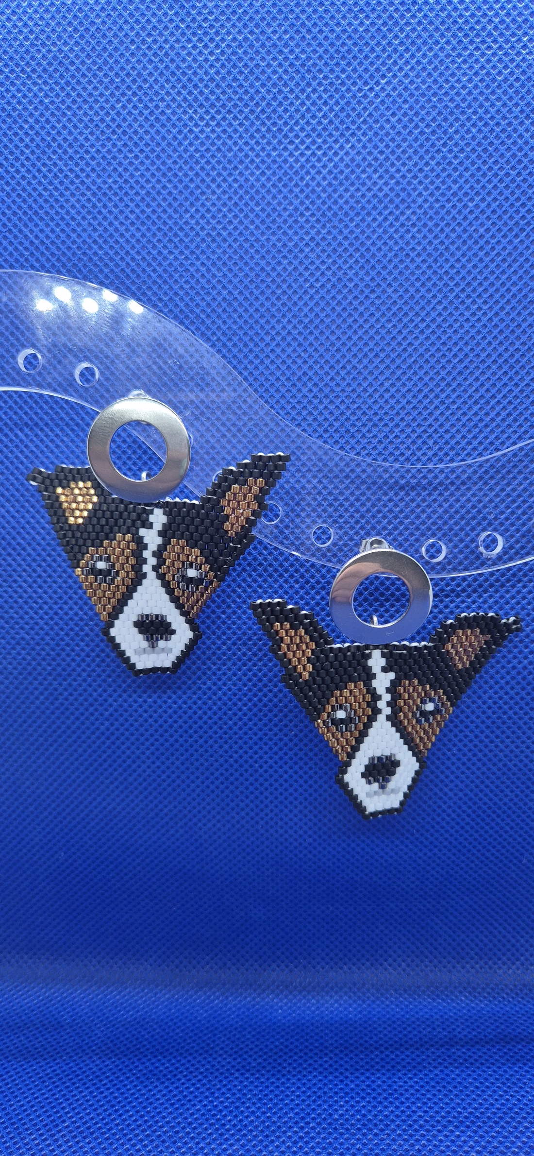 Cercei Jack Russell - bijuterii - cercei - cercei din mărgele - Artynos.ro