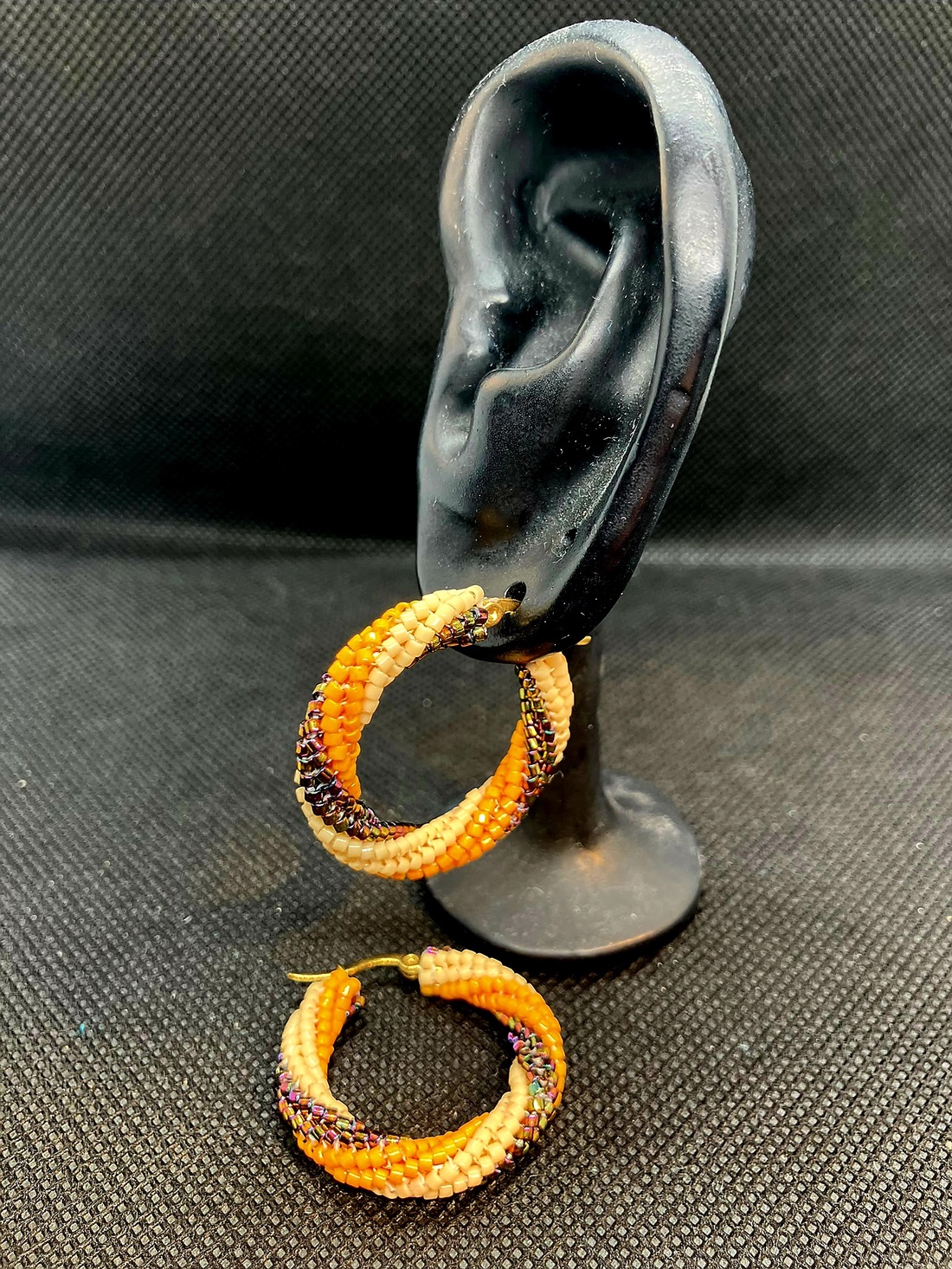 Cercei rasuciti Dovleac - bijuterii - cercei - cercei hoops - Artynos.ro