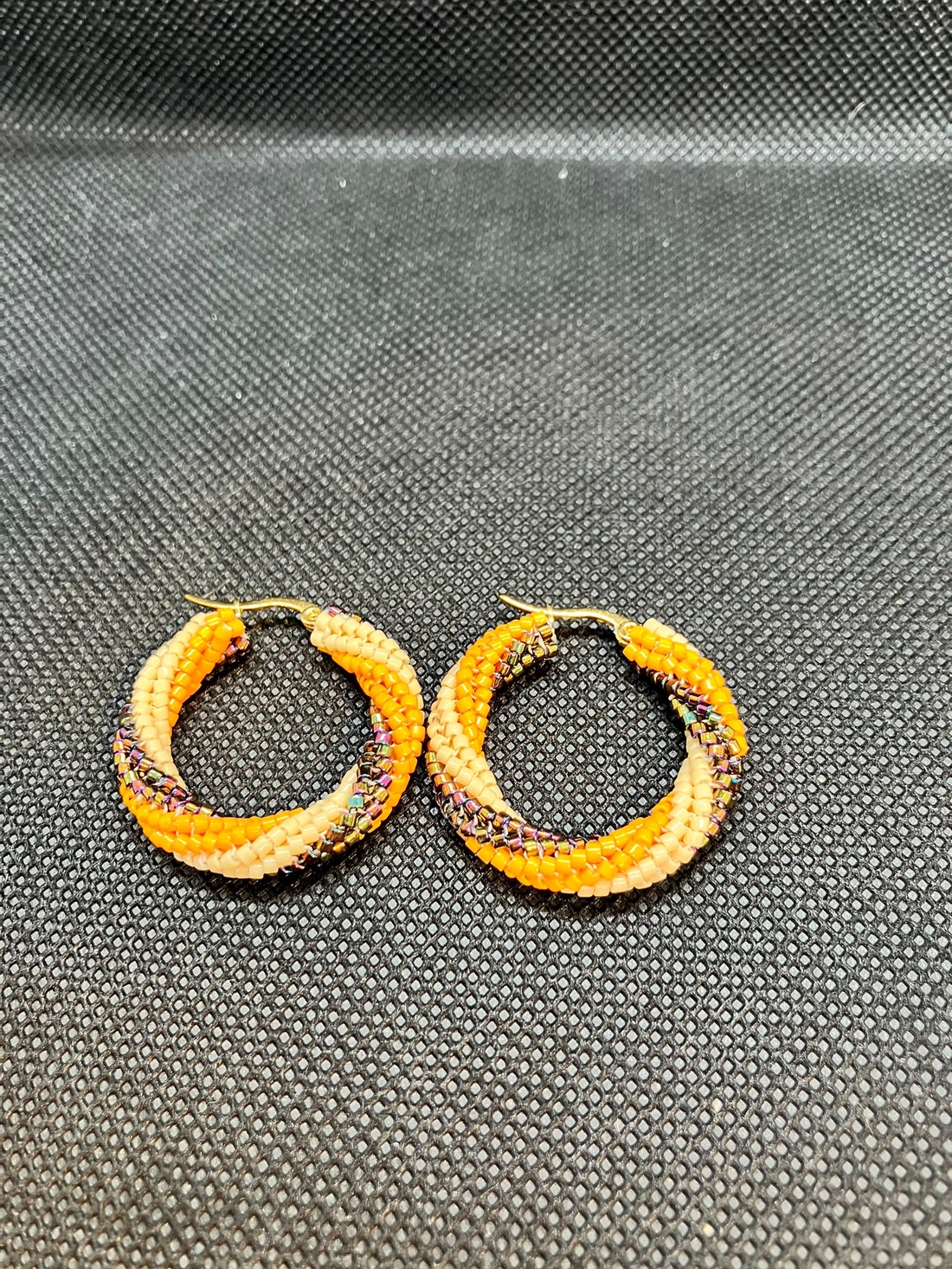 Cercei rasuciti Dovleac - bijuterii - cercei - cercei hoops - Artynos.ro