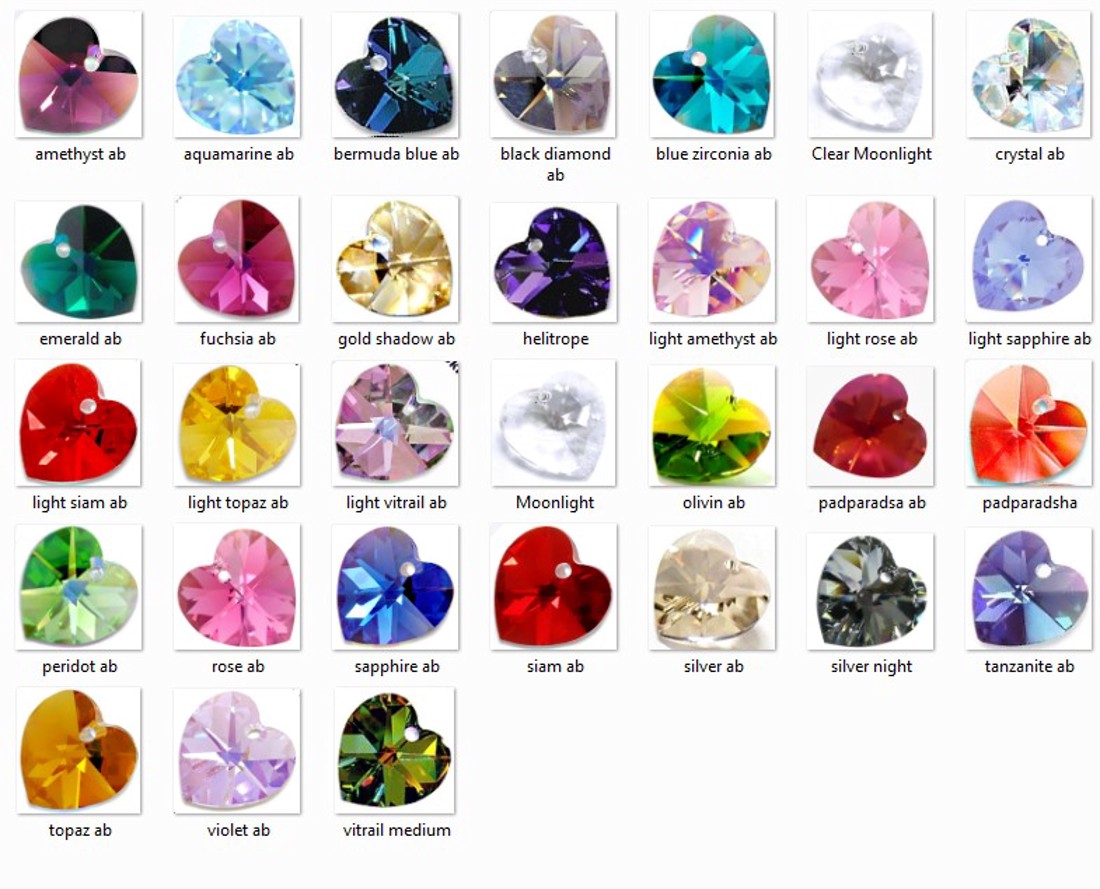 Swarovski cristal pandantiv -18mm AB inima în mai multe culori - - Artynos.ro Swarovski cristal pandantiv -18mm AB inima în mai multe culori - - Artynos.ro