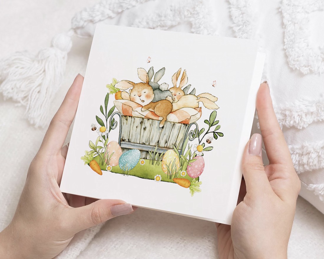 Carte poștală de Paște, felicitare iepuraș, card cadou - - Artynos.ro Carte poștală de Paște, felicitare iepuraș, card cadou - - Artynos.ro