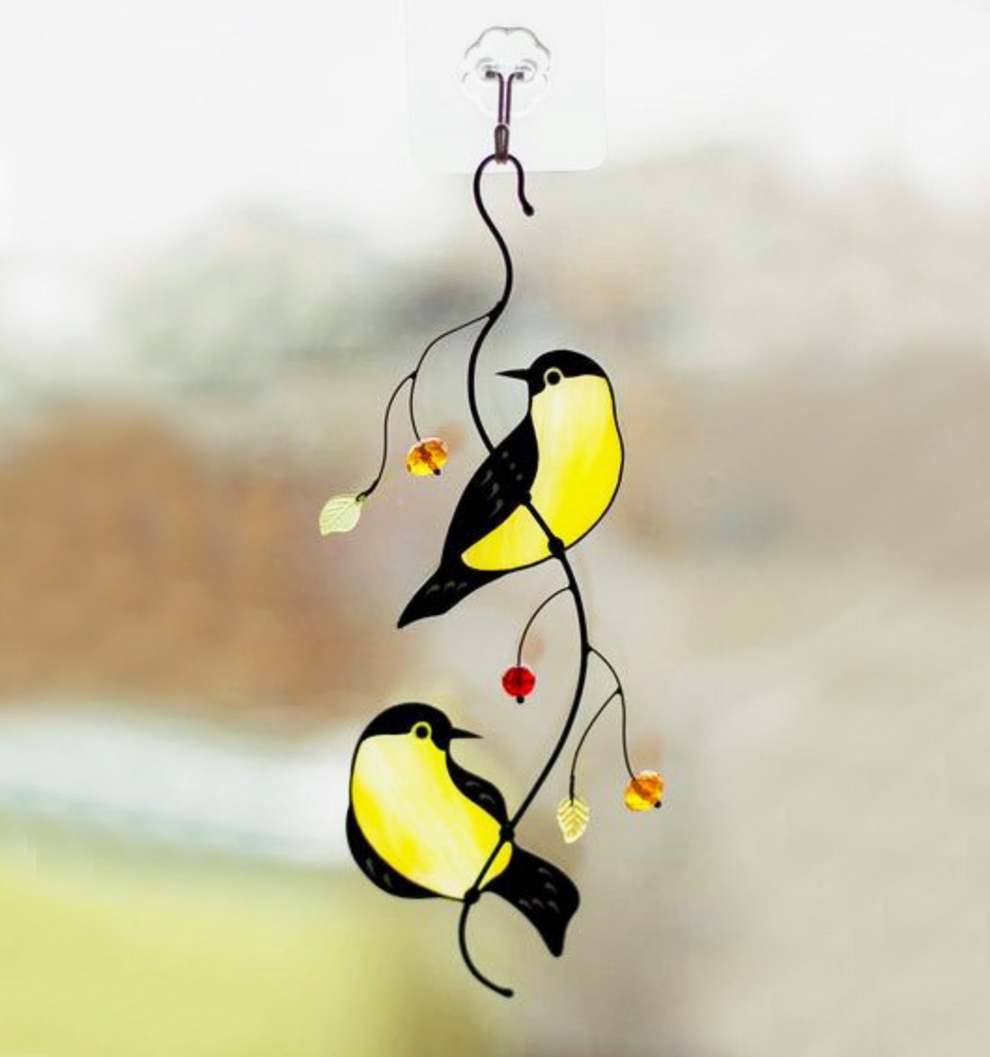 Pereche de păsări cântătoare - casă & stil de viață - accesorii pentru decorat casa - decorațiuni de geam și decorațiuni de ușă  - decor ferestre și autocolant pentru geam - Artynos.ro