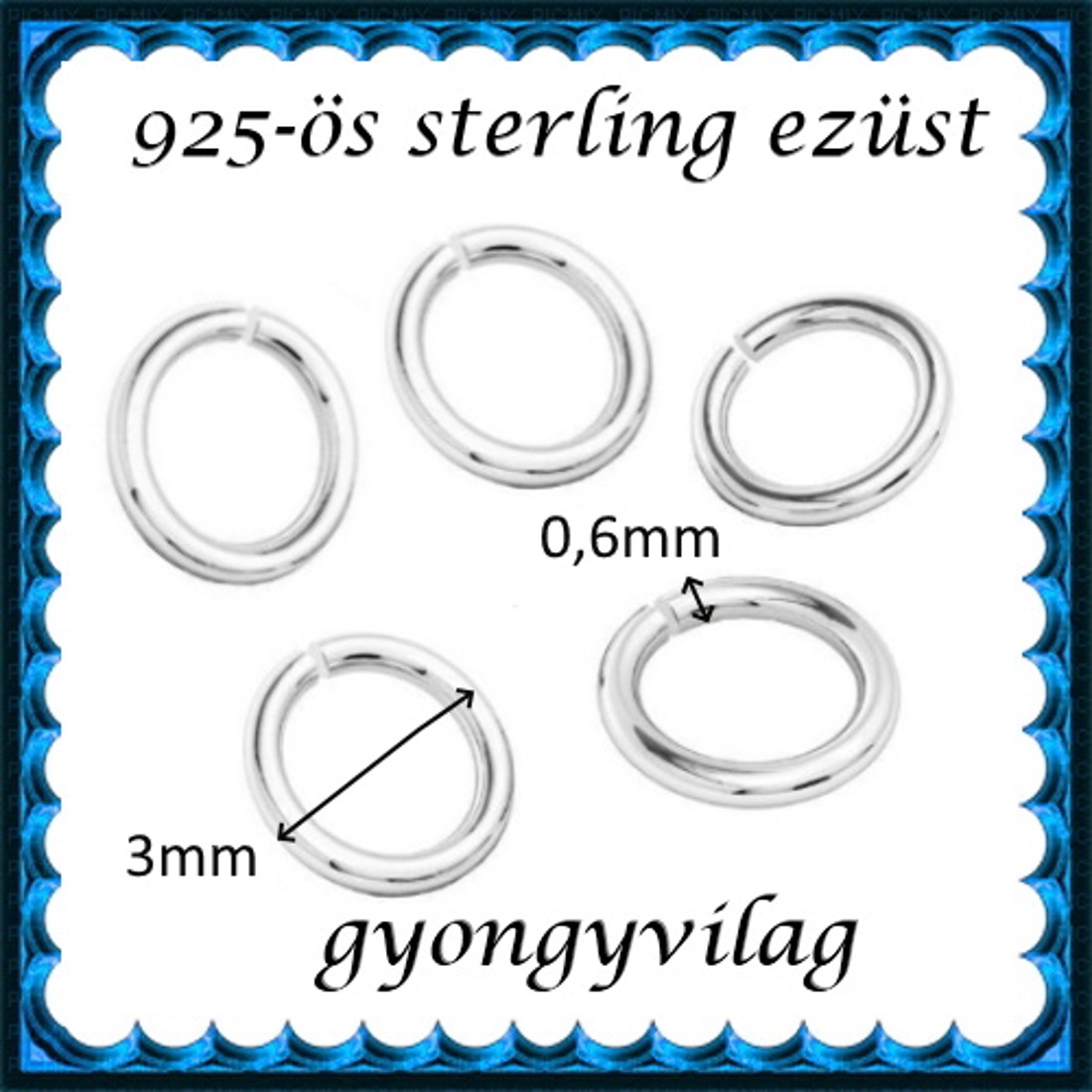 Inel deschis pentru bijuterii din argint 925 ESZK NY 3x0,6mm 5 buc/pachet - - Artynos.ro Inel deschis pentru bijuterii din argint 925 ESZK NY 3x0,6mm 5 buc/pachet - - Artynos.ro