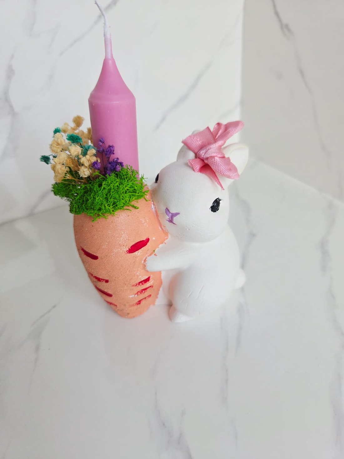 Decoratiune iepure cu morcov - casă & stil de viață - lumânări, parfumuri, arome - lumânări artizanale - Artynos.ro