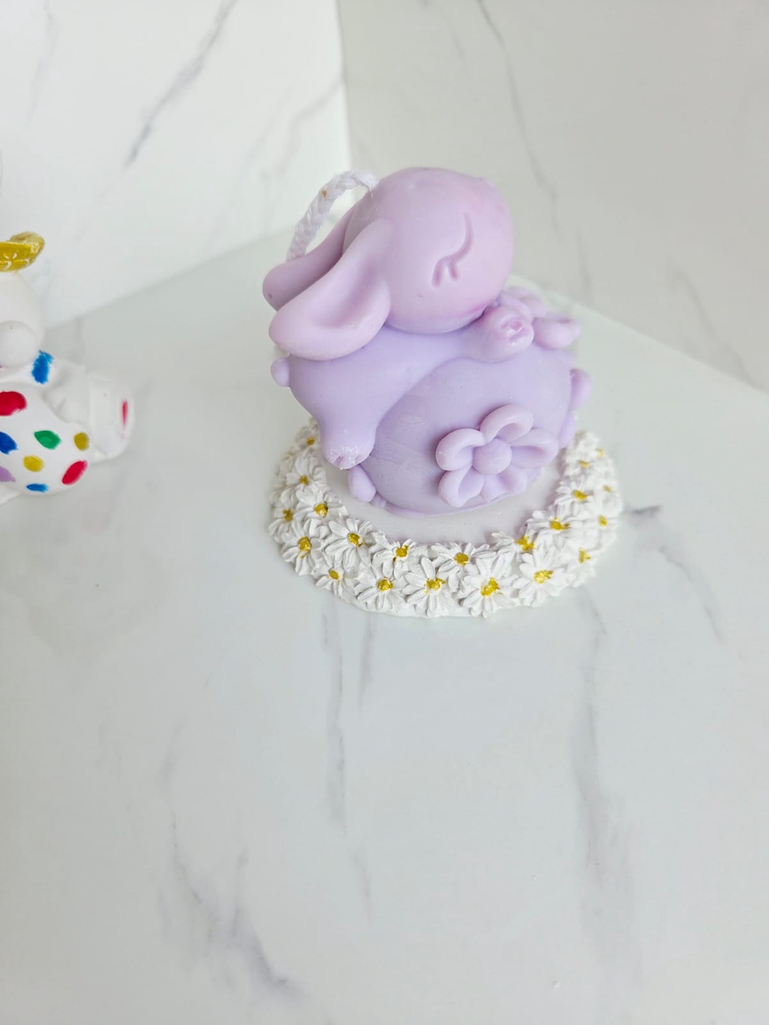 Lumanare  iepuras si ou cu flori - casă & stil de viață - lumânări, parfumuri, arome - lumânări artizanale - Artynos.ro