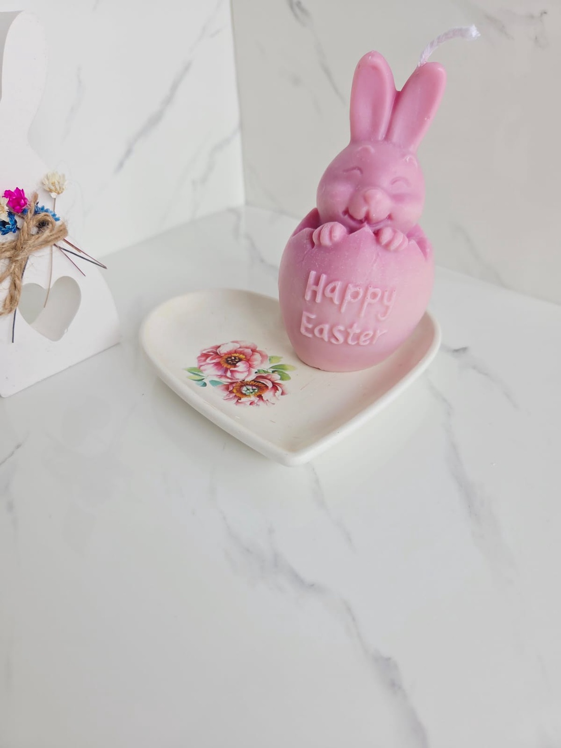 Lumanare iepuras in farfurioara - casă & stil de viață - lumânări, parfumuri, arome - lumânări artizanale - Artynos.ro