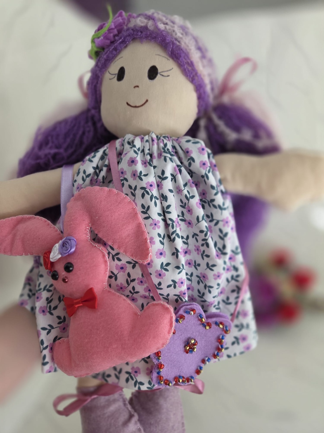 Papusa Iris - Lavanda din Colectia gradina de vara - jucării și echipamente pentru copii - jucării și accesorii pentru copii - păpuși de joacă - Artynos.ro