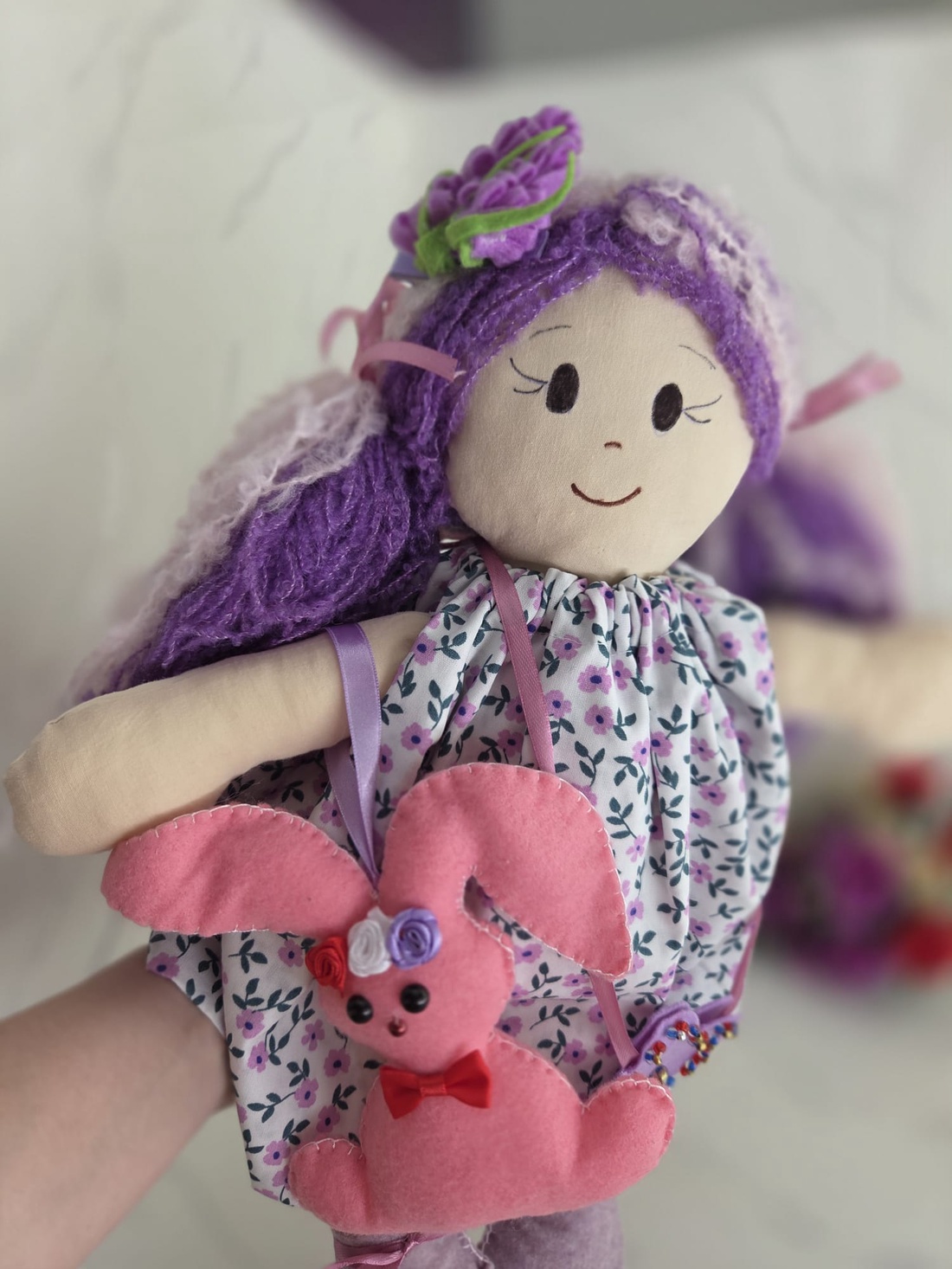 Papusa Iris - Lavanda din Colectia gradina de vara - jucării și echipamente pentru copii - jucării și accesorii pentru copii - păpuși de joacă - Artynos.ro
