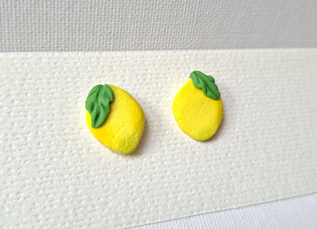 Cercei șurub lămâie - bijuterii - cercei - cercei cu figurine - Artynos.ro