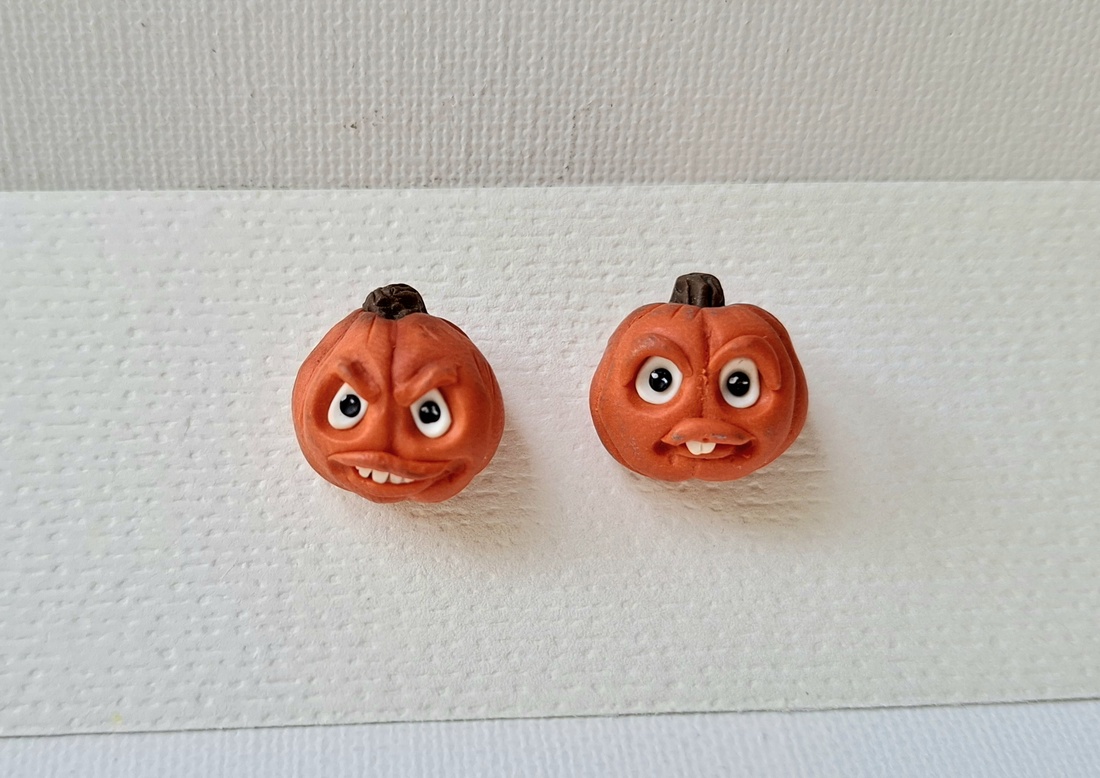 Cercei dovleac de Halloween - bijuterii - cercei - cercei cu figurine - Artynos.ro