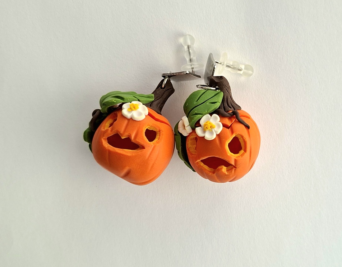 Cercei dovleci de Halloween - bijuterii - cercei - cercei cu figurine - Artynos.ro