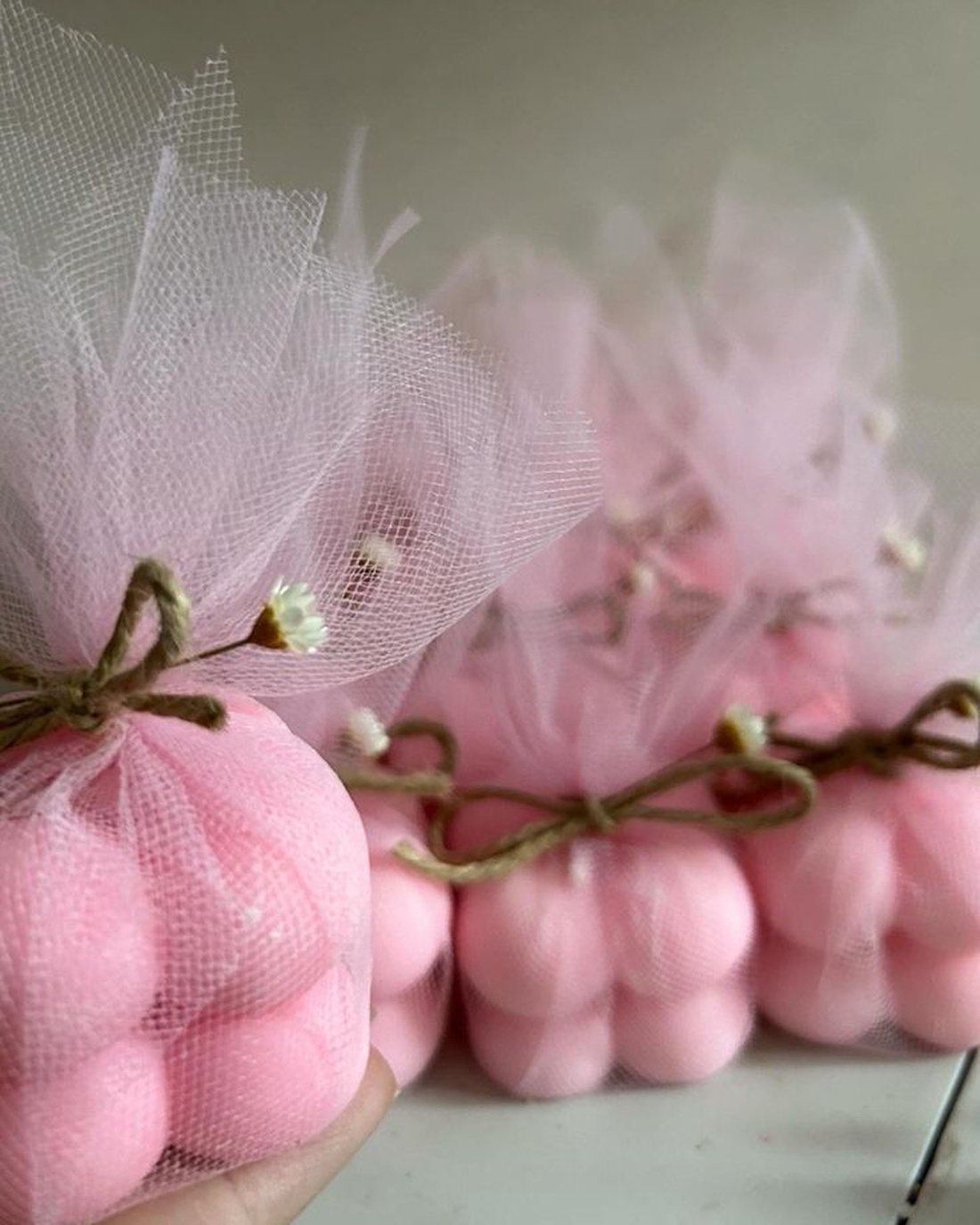 Lumanari Bubble in Saculet de Organza Marturii si Cadouri Delicate - casă & stil de viață - lumânări, parfumuri, arome - lumânări artizanale - Artynos.ro