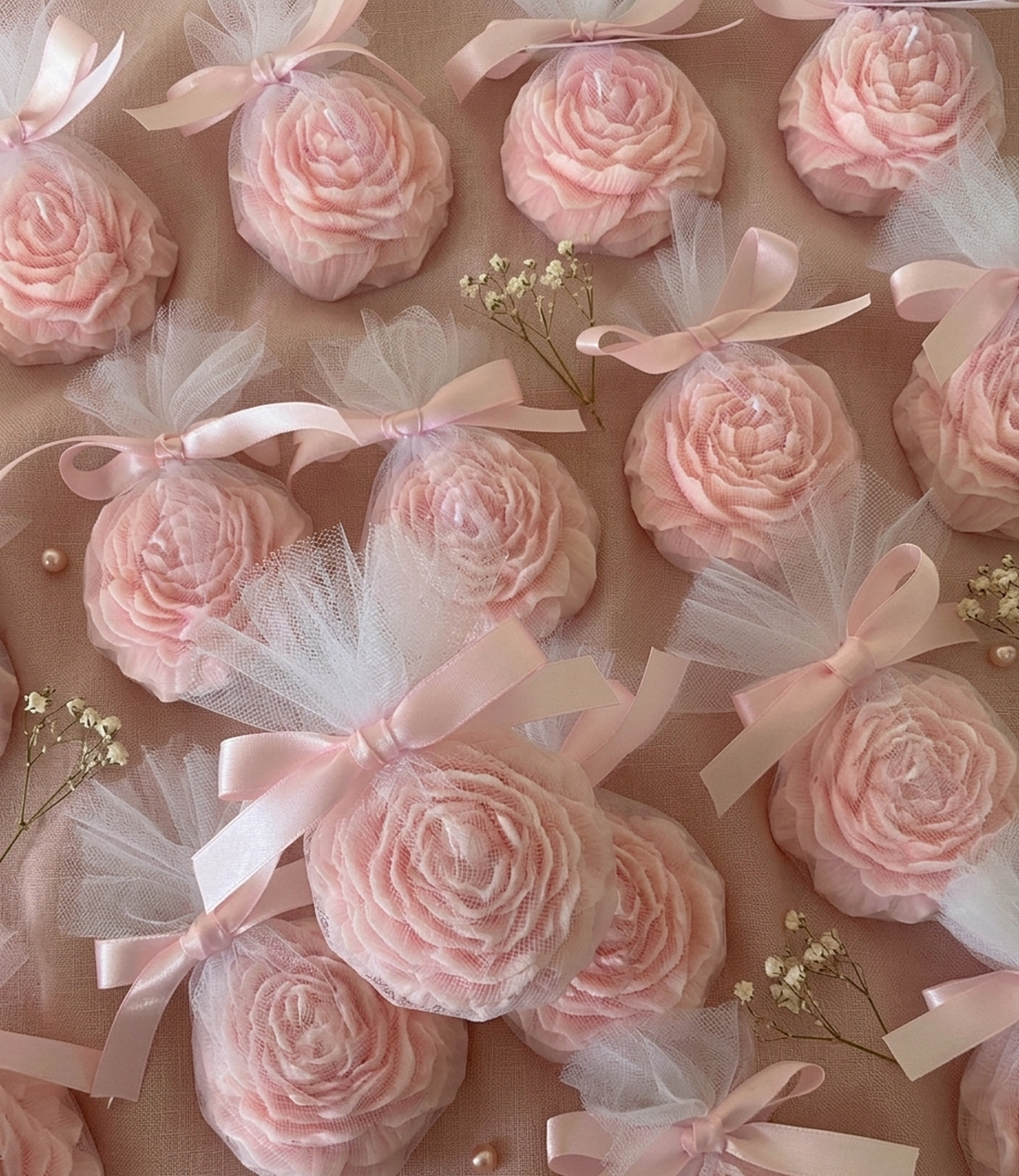 Lumânări bujor handmade � mărturii nuntă/botez sau cadou elegant - casă & stil de viață - lumânări, parfumuri, arome - lumânări artizanale - Artynos.ro