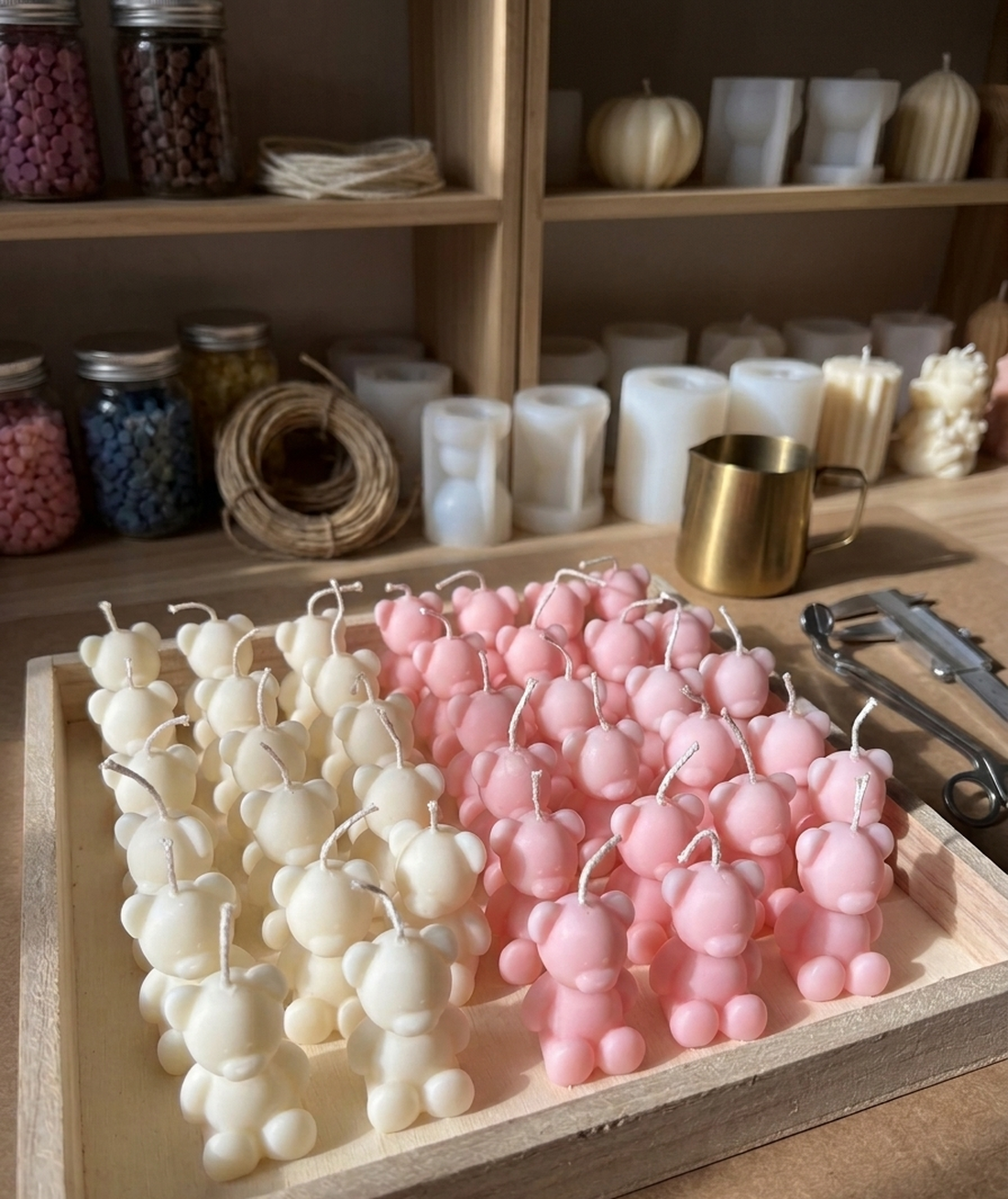 Lumânări ursuleț handmade � mărturii botez delicate - casă & stil de viață - lumânări, parfumuri, arome - lumânări artizanale - Artynos.ro