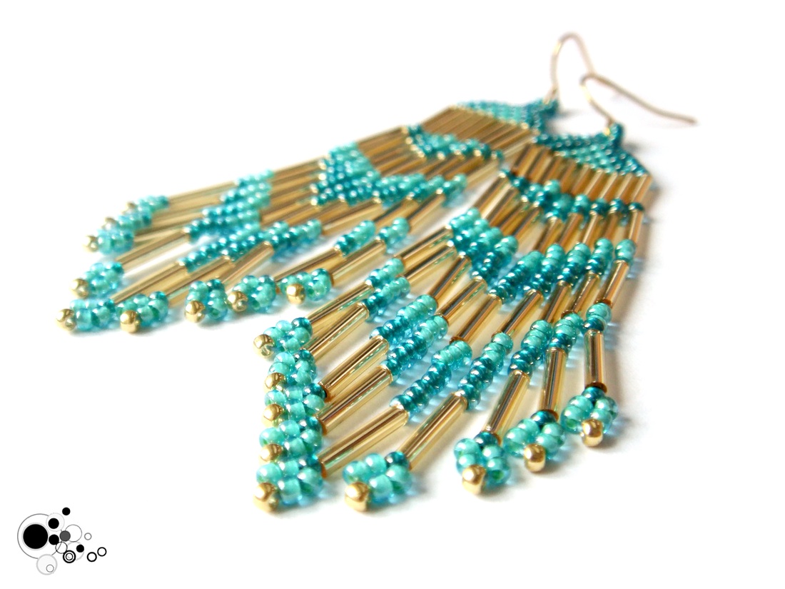 Cercei cu franjuri Turquoise and Gold - bijuterii - cercei - cercei cu franjuri - Artynos.ro Cercei cu franjuri Turquoise and Gold - bijuterii - cercei - cercei cu franjuri - Artynos.ro