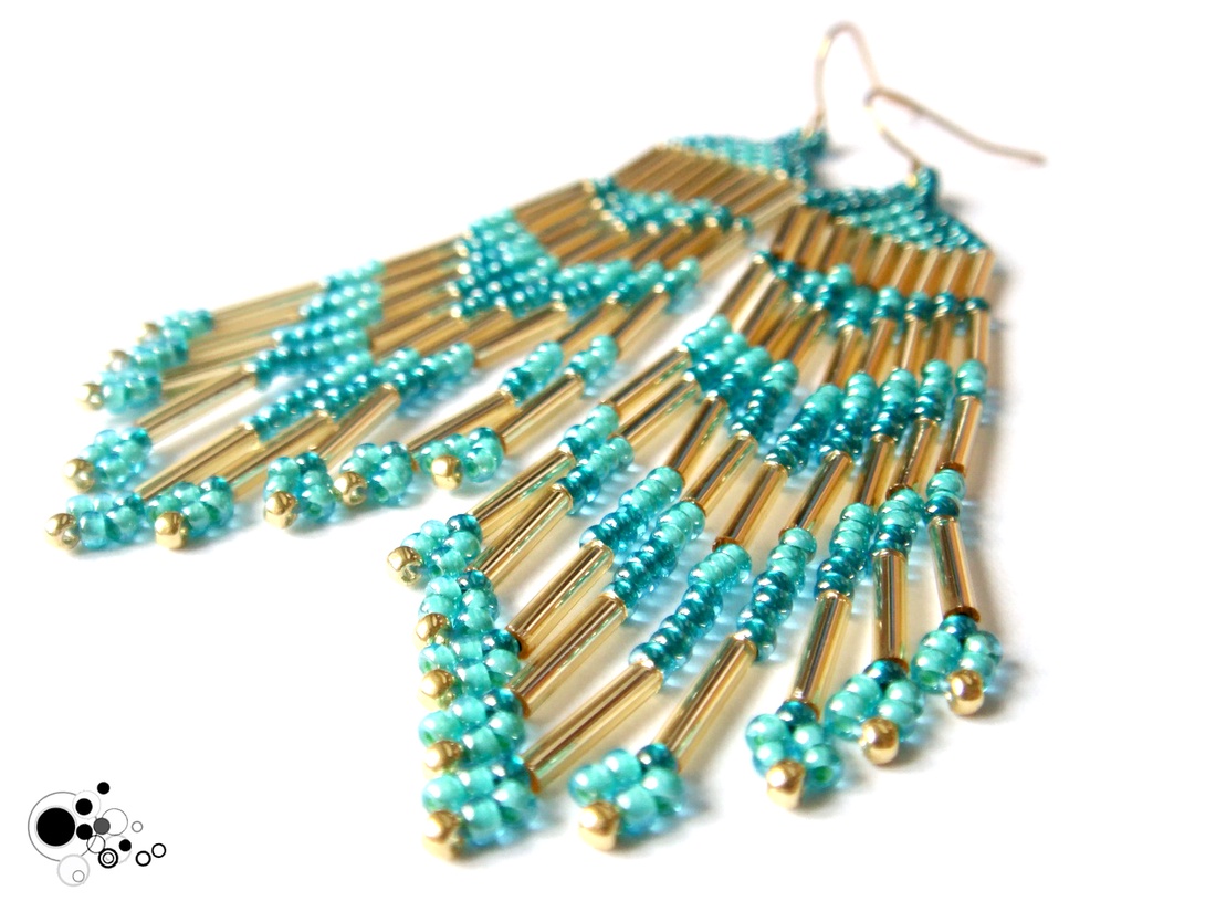 Cercei cu franjuri Turquoise and Gold - bijuterii - cercei - cercei cu franjuri - Artynos.ro Cercei cu franjuri Turquoise and Gold - bijuterii - cercei - cercei cu franjuri - Artynos.ro